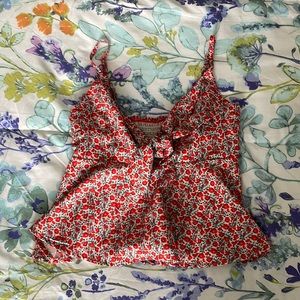 SOLD: Cute front tie blouse size small.